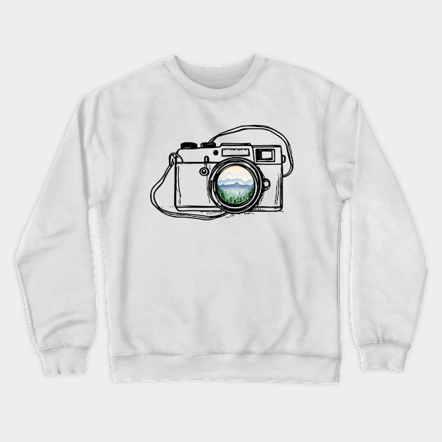 Go outside Camera Crewneck Sweatshirt by chris@christinearnold.com